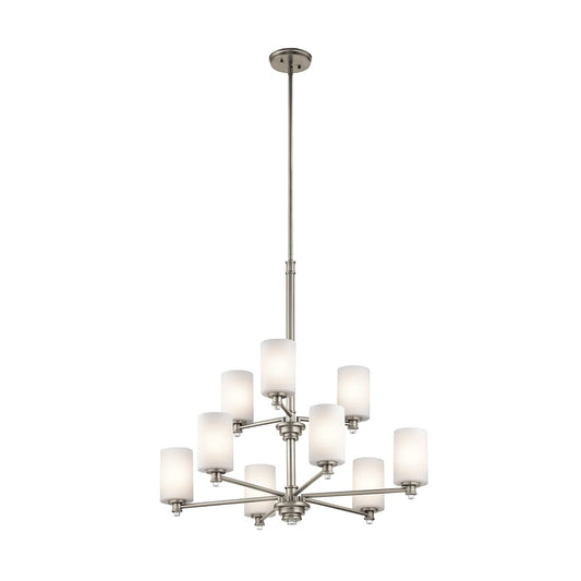 Kichler Joelson 9 -Light Brushed Nickel Modern/contemporary For Use in Dining Rooms, Foyers, Living Rooms Chandelier 1252764