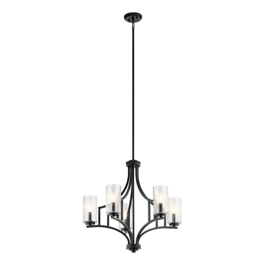 Kichler Vara 5 -Light Distressed Black Traditional For Use in Dining Rooms, Foyers, Living Rooms Chandelier 1252817