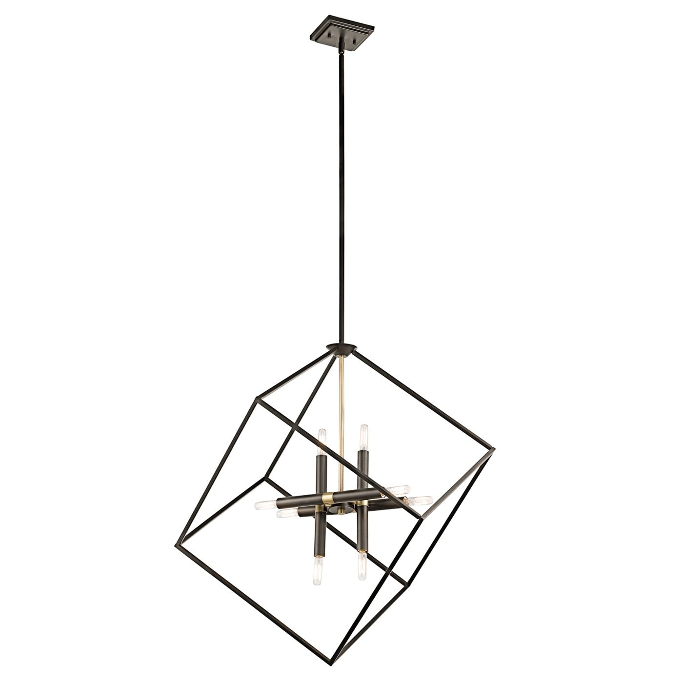 Kichler Cartone 8 -Light Bronze Modern/contemporary For Use in Dining Rooms, Foyers, Chandelier 1253171