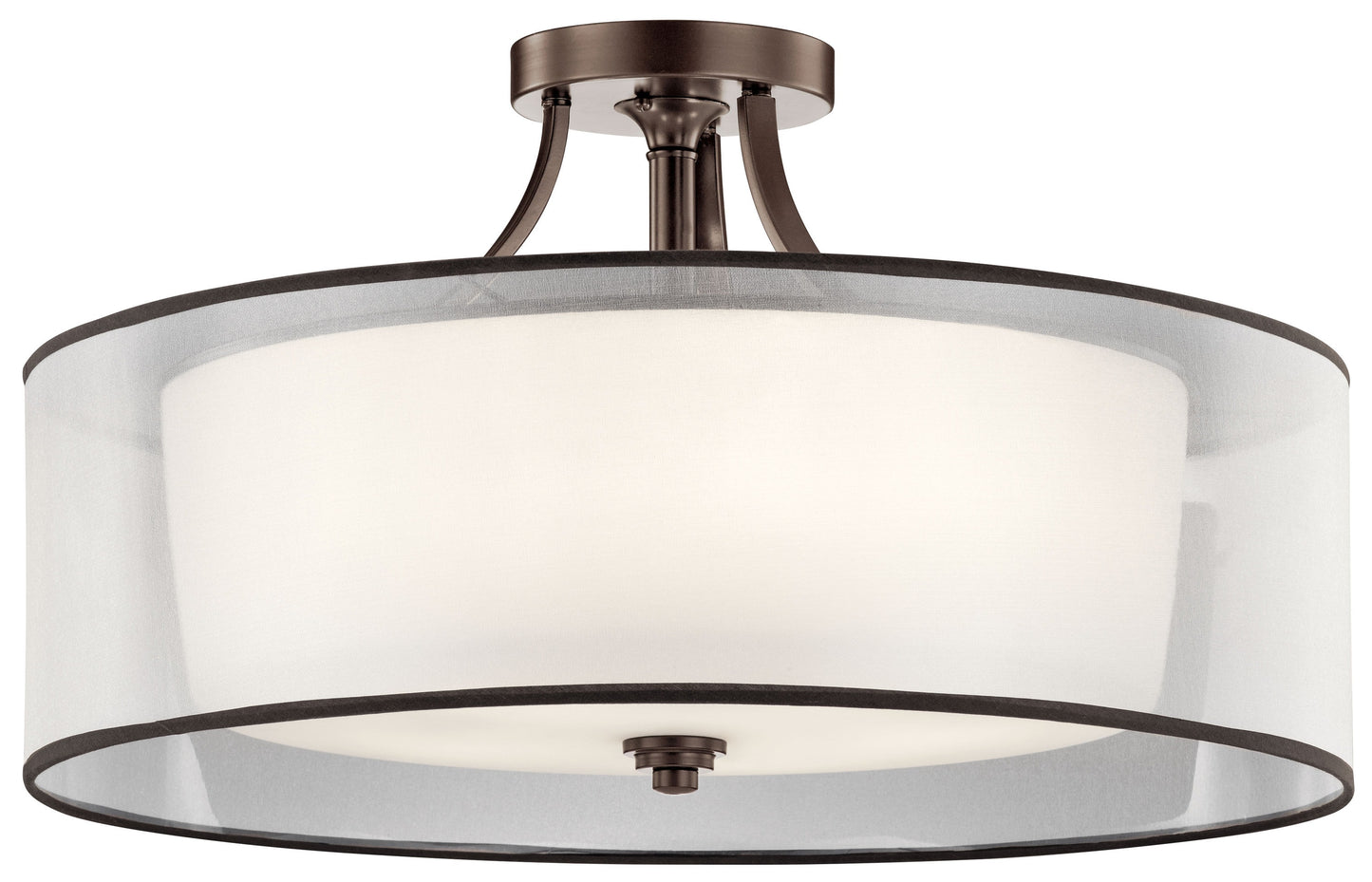 Kichler Lacey 5 -Light 28-in Bronze Semi Flush Mount Light 1331736