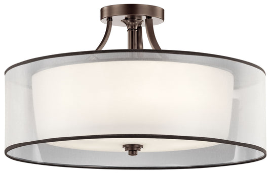 Kichler Lacey 5 -Light 28-in Bronze Semi Flush Mount Light 1331736