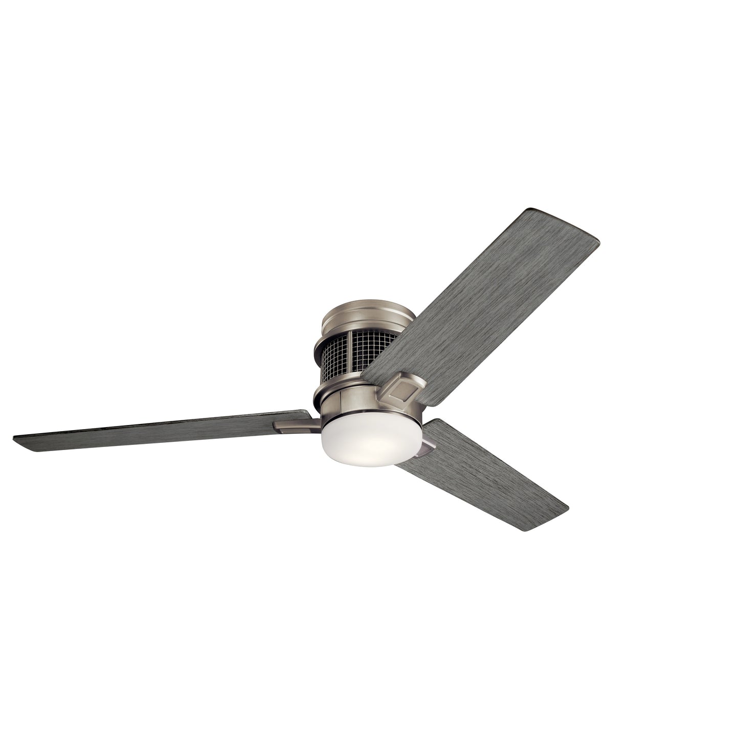 Kichler Chiara 52-in Integrated LED Flush Mount Brushed Nickel with Driftwood Blades Ceiling Fan With Light ( 3 -Blade ) 1336951