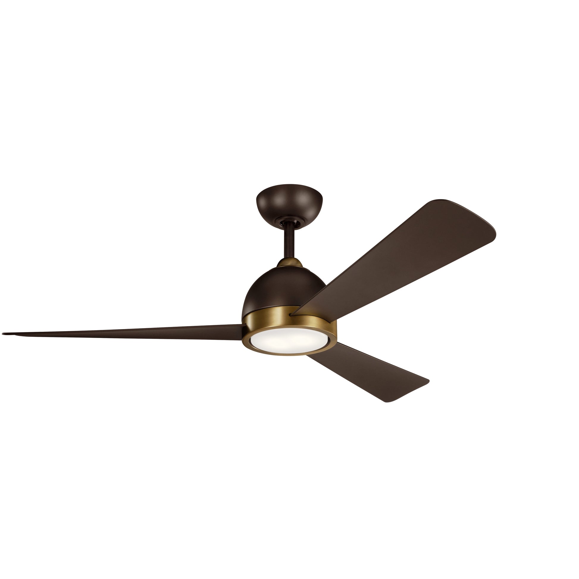 Kichler Incus 56-in Integrated LED Satin Natural Bronze with Satin Natural Bronze Blades Ceiling Fan With Light ( 3 -Blade ) 1336943