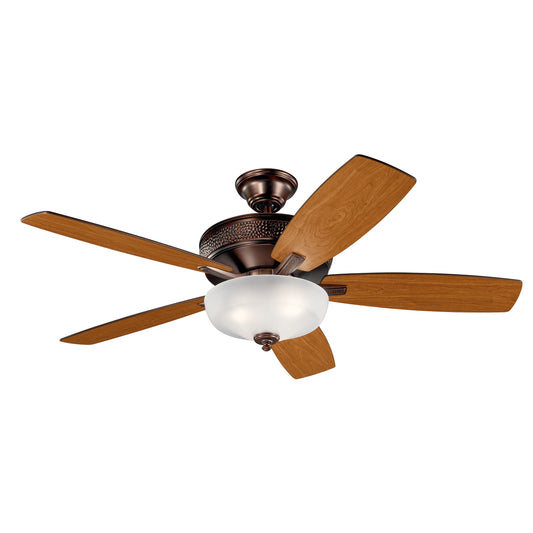 Kichler Monarch II Select 52-in Integrated LED Oil Brushed Bronze with Walnut/Cherry Blades Ceiling Fan With Light ( 5 -Blade ) 1336968