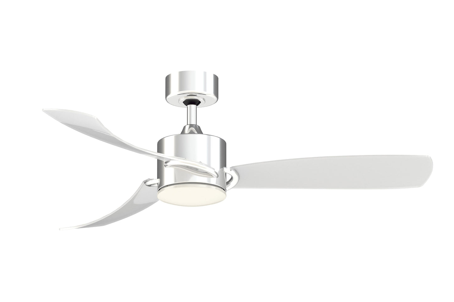 Fanimation SculptAire 52-in Integrated LED Chrome with Clear Blades Propeller Ceiling Fan With Light - Remote Included ( 3 -Blade ) 1391682