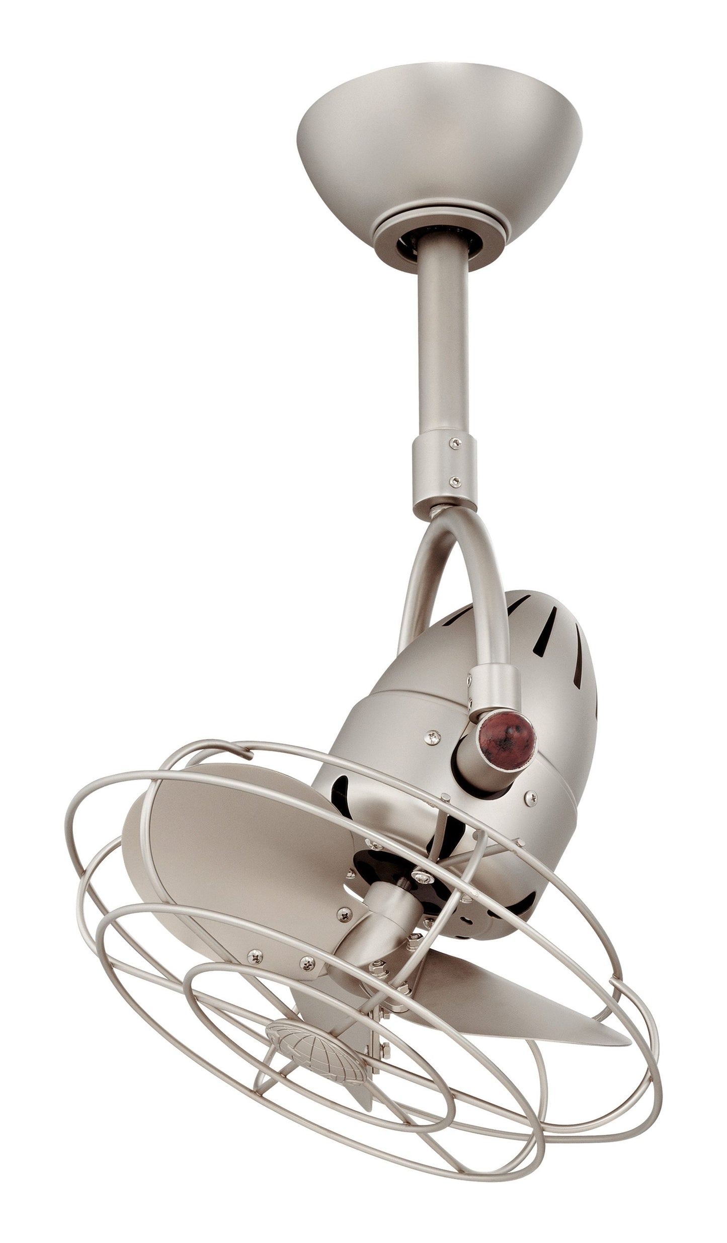 Matthews Fan Company Diane 13-in Outdoor Brushed Nickel with Brushed Nickel Blades Ceiling Fan Without Light - Remote Included ( 3 -Blade ) 1453615