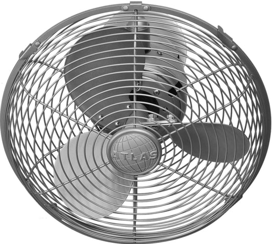 Matthews Fan Company 13-in Oscillation Indoor or Outdoor Gray Wall Mounted Fan KC-BN