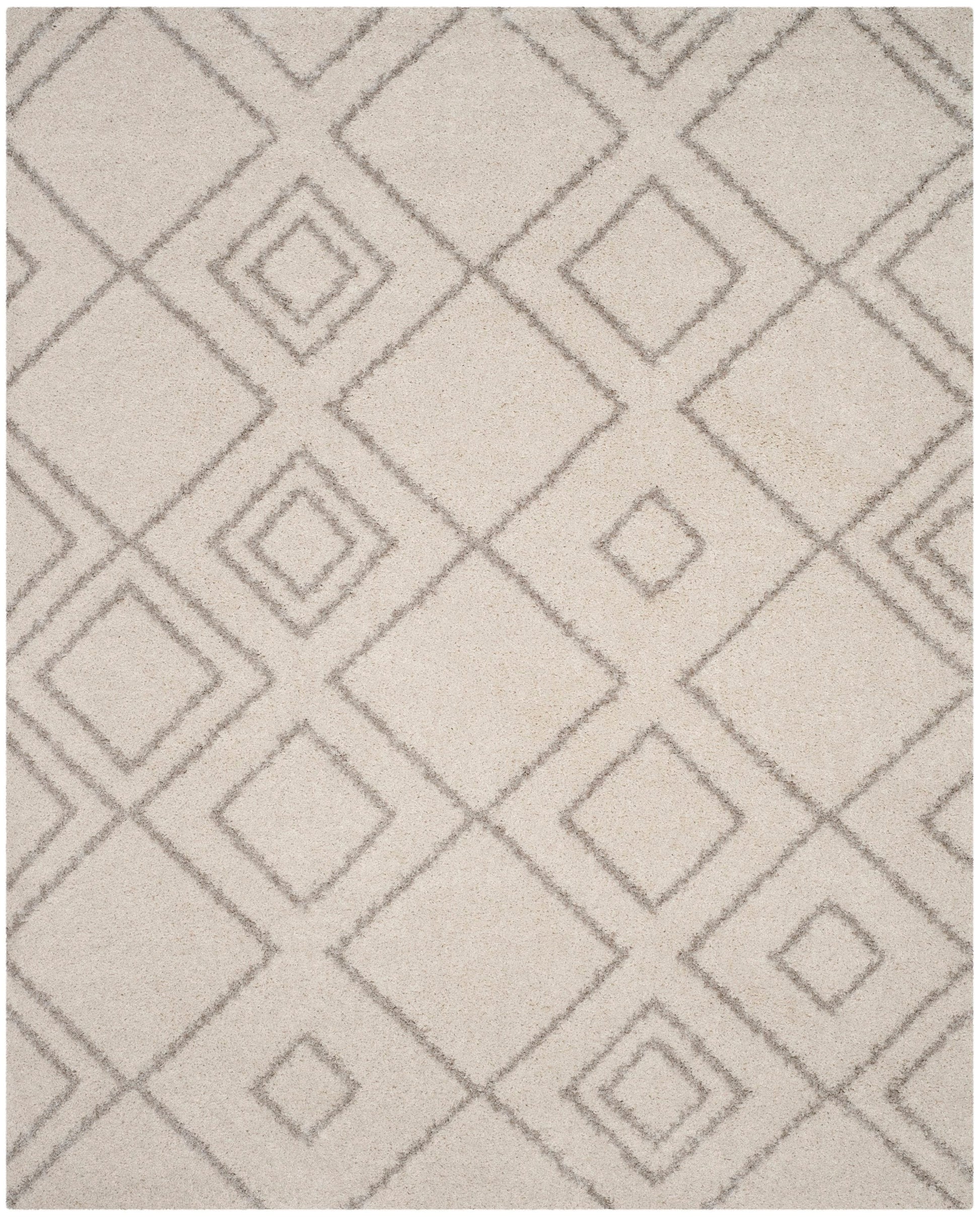 Safavieh Arizona Nettie Shag 11 x 15 (ft) Loomed Ivory/Beige Rectangular Indoor Abstract Moroccan Area rug