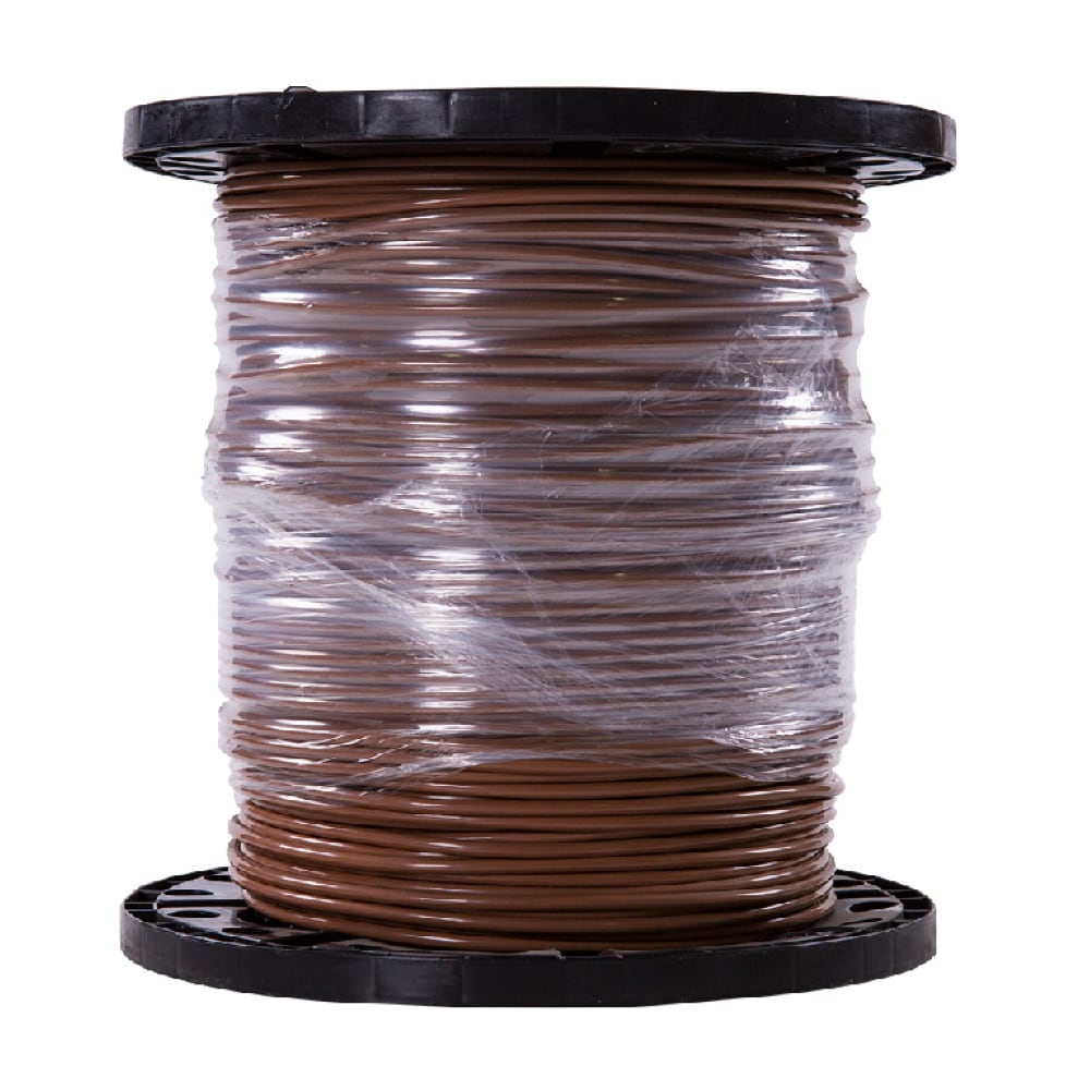 Southwire SIMpull 500-ft 6 -AWG Brown Stranded Copper THHN wire ( By-the-roll )