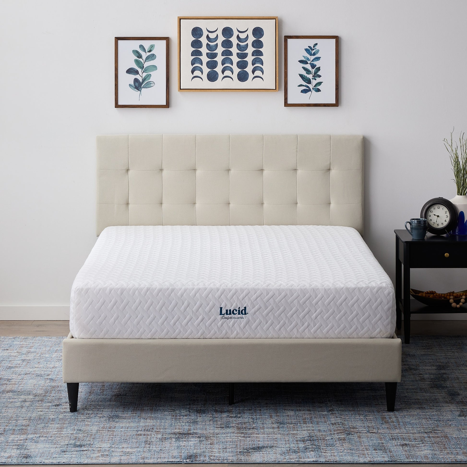 LUCID Comfort Collection SureCool 10-in Medium Full Memory foam Mattress in a Box
