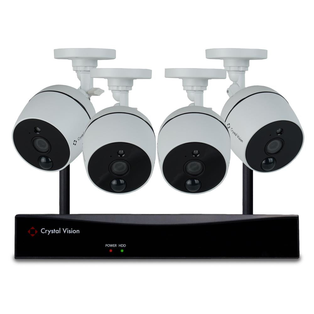Crystal Vision Outdoor 4-Camera Plug-in Bullet 2Tb Hard Drive Security Camera System CVT808N-41C