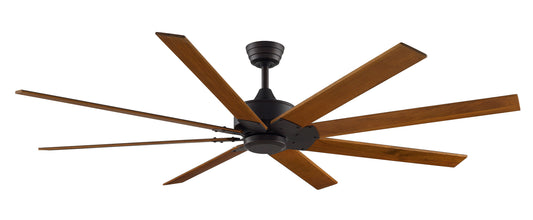 Fanimation Levon Custom 72-in Dark Bronze with Cherry Blades Indoor/Outdoor Smart Ceiling Fan Light Kit Compatible and Remote (8-Blade) FPD7912BDZ-72CY