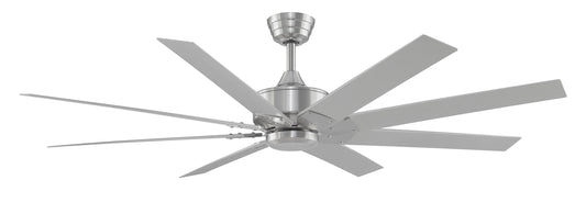 Fanimation Levon Custom 64-in Brushed Nickel Indoor/Outdoor Smart Ceiling Fan Light Kit Compatible and Remote (8-Blade) FPD7912BBN-64BN