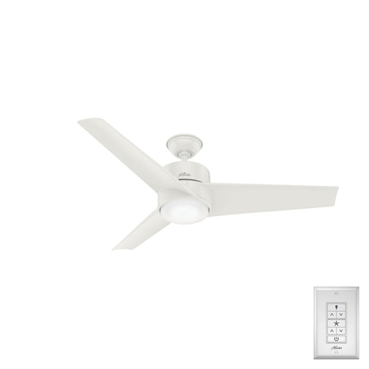 Hunter Havoc Weathermax 54-in Integrated LED Outdoor Fresh White with Fresh White Blades Ceiling Fan With Light ( 3 -Blade ) 1631511
