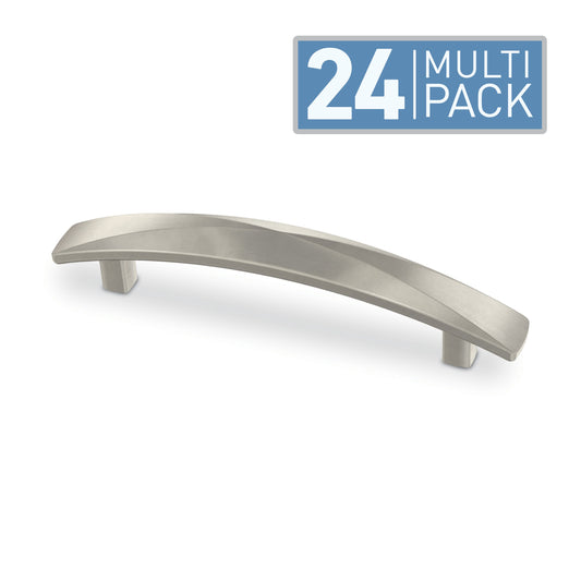 Brainerd Devereux 3-3/4-in (96Mm) Center to Center Satin Nickel Arch Bar Drawer Pulls (24-Pack) P34959W-SN-K2