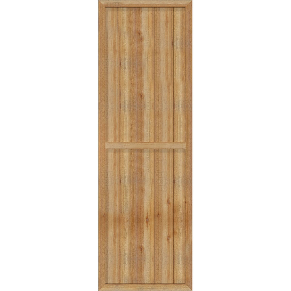 Ekena Millwork 26.875-in W x 83-in H Unfinished Paintable/Stainable Board and batten Framed Wood Exterior Shutters ( 2 -Pack )