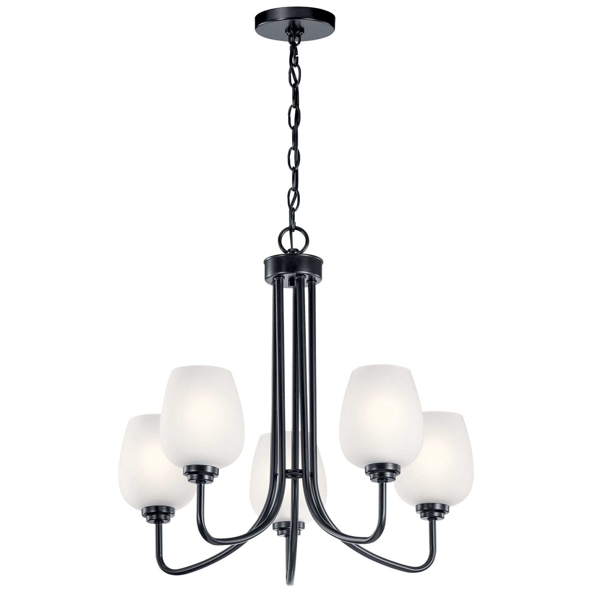 Kichler Valserrano 5 -Light Black Traditional For Use in Bedrooms, Dining Rooms, Foyers, Kitchens, Living Rooms Chandelier 1958930