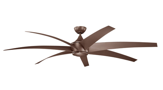 Kichler Lehr 80-in Outdoor Coffee Mocha with Coffee Mocha Blades Ceiling Fan Light Kit Compatible - Remote Included ( 7 -Blade ) 1694900