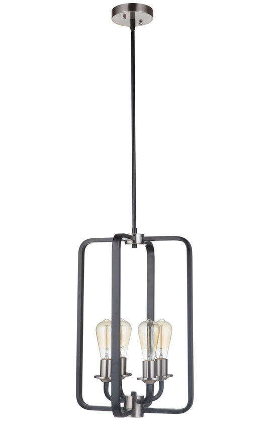 Craftmade Randolph 4 -Light Black Transitional For Use in Bedrooms, Dining Rooms, Foyers, Kitchens, Living Rooms Chandelier 2180086
