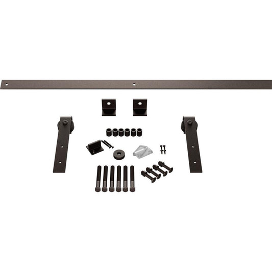 Goldberg Brothers 48-in Bronze Texture Indoor J-strap Single Double Barn door hardware kit
