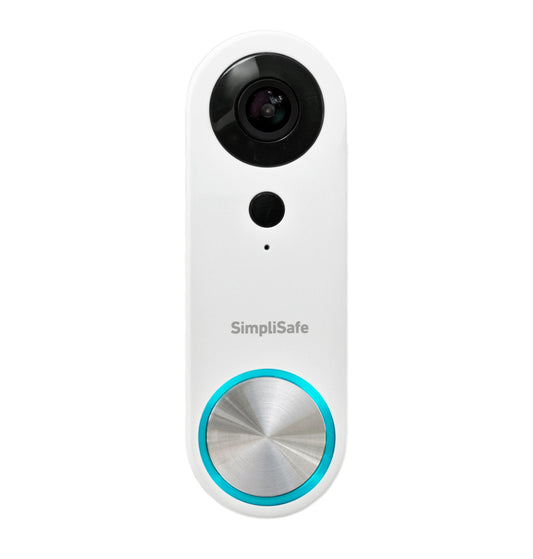 SimpliSafe Wired Wi-Fi Compatible Smart Video Doorbell in White VDP301