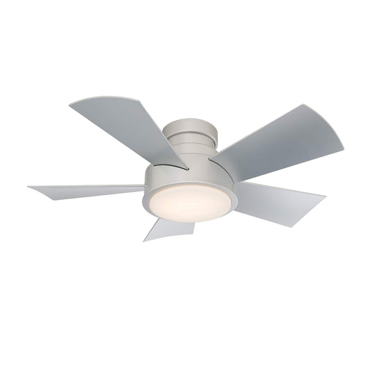 Modern Forms Vox 38-in Titanium Silver Integrated LED Indoor/Outdoor Flush Mount Smart Ceiling Fan with Light and Remote (5-Blade) FH-W1802-38L-TT