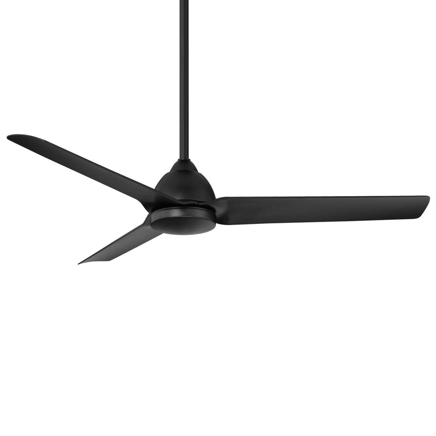 WAC Lighting Mocha 54-in Matte black Indoor/Outdoor Smart Ceiling Fan Light Kit Compatible and Remote (3-Blade) F-001-MB