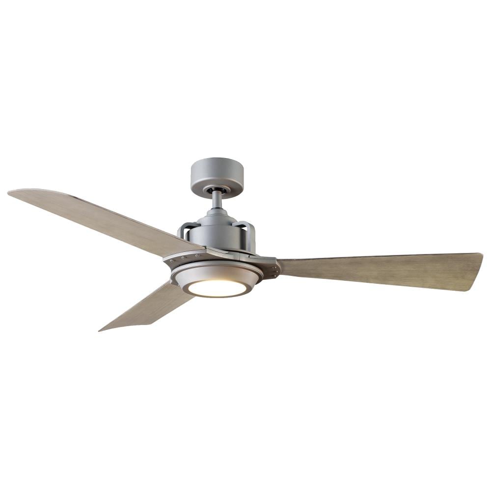 Modern Forms Osprey 56-in Graphite with Graphite Weathered Gray Blades Integrated LED Indoor/Outdoor Smart Ceiling Fan with Light and Remote (3-Blade) FR-W1817-56L-GH/WG