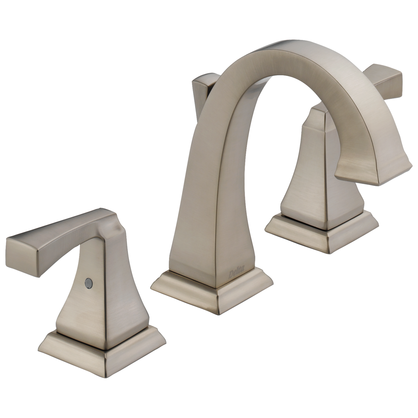 Delta Dryden Spotshield Stainless Widespread 2-handle WaterSense Mid-arc Residential Handle Bathroom Sink Faucet with Drain