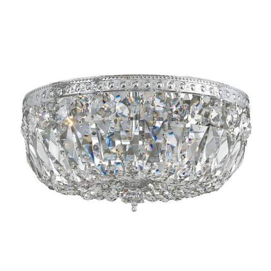 Crystorama Ceiling Mount 3 -Light 12-in Polished Chrome Flush Mount Light