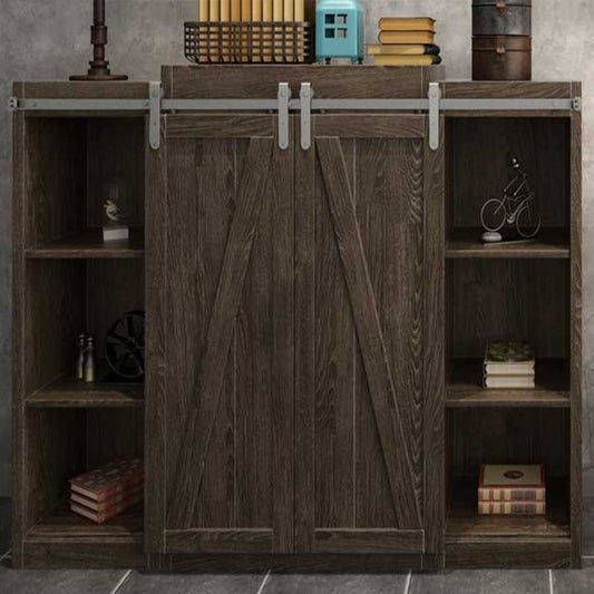Quiet Glide 48-in Satin Nickel Indoor J-strap Double Barn Door Hardware Kit NT.1310.01.SN-48-2