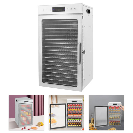 304 Stainless Steel Fruit Dryer – Large Capacity Food Dehydrator with Uniform Heat Distribution and Timed Control
