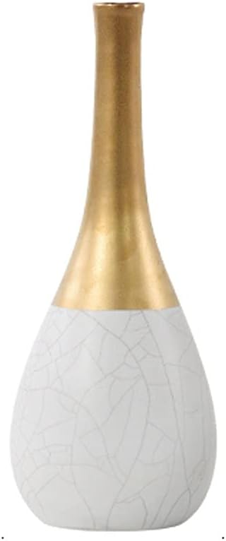 Vase New Chinese Ceramic Vases, Indoor Home Furnishings, Hotel Ice Cracked Flower Appliances, Modern Chinese Restaurant Center Decorations Flower Vase (Size : Grey) ()