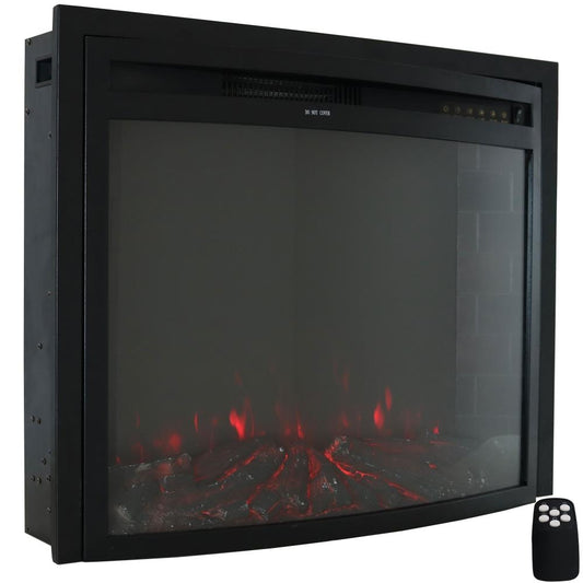 Sunnydaze Decor 30.5-in Black Electric Fireplace Insert LOE-418