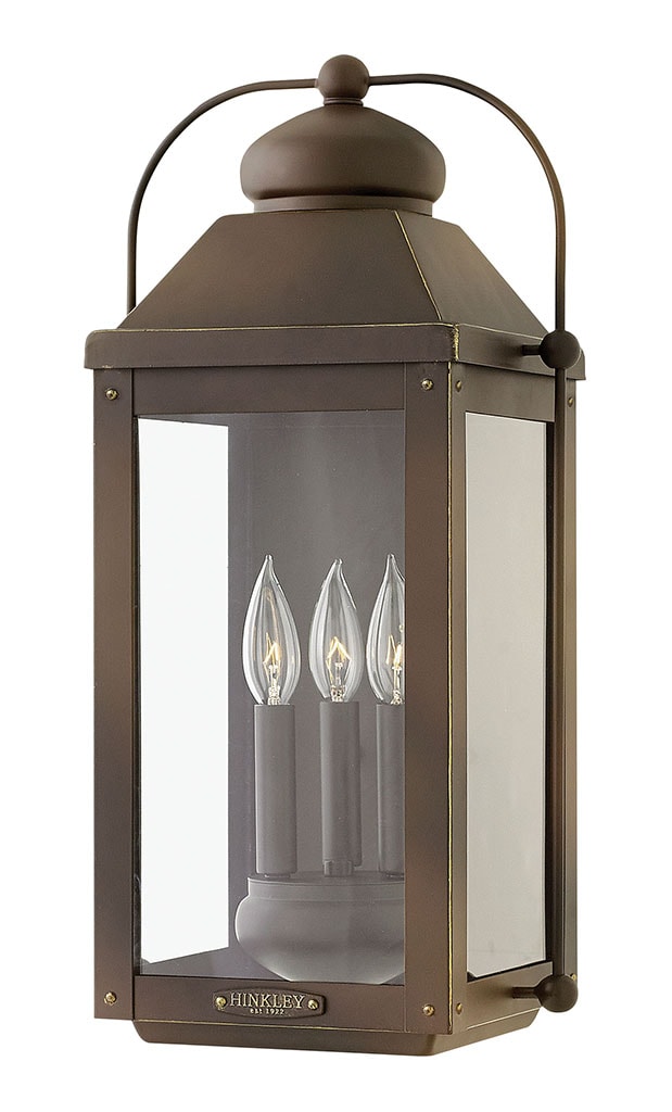 Hinkley Anchorage 3 -Light 21.25-in H Bronze Hardwired Outdoor Wall Light 3661424