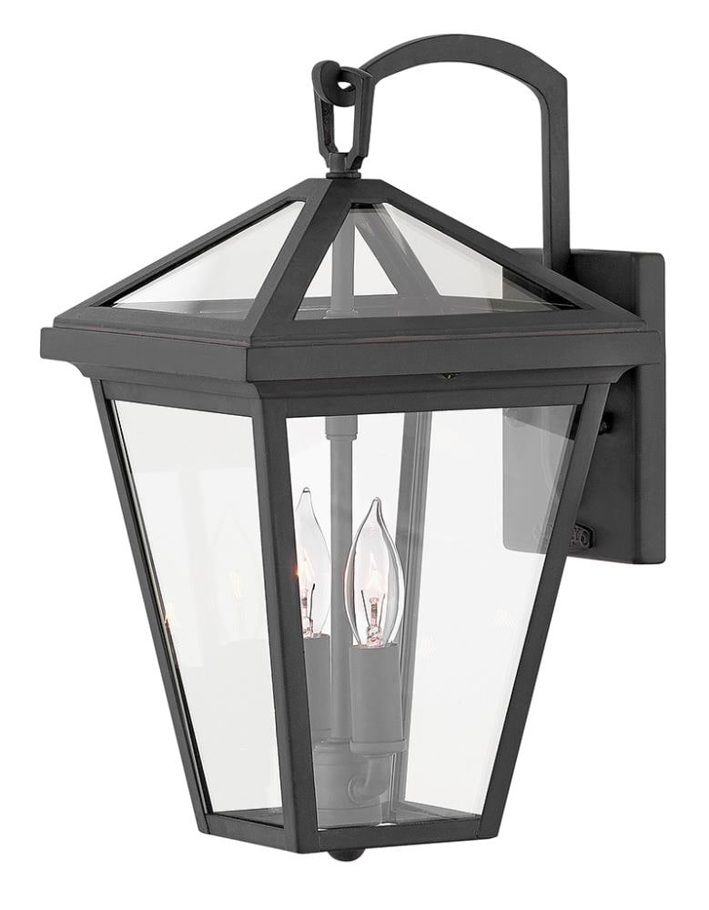 Hinkley Alford Place 2 -Light 14-in H Black Hardwired Outdoor Wall Light 3661469