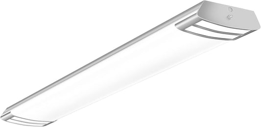 ANTLUX 4FT LED Flush Mount Puff Lights, 40W 4500LM, 5000K Daylight White, 48 Inch Linear LED Kitchen Ceiling Lighting Fixtures for Laundry, Craft Room, Fluorescent Light Replacement
