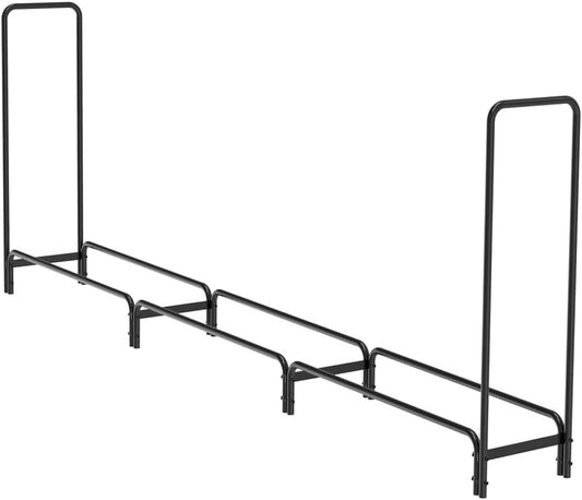 Outdoor Fire Wood Log Rack Fireplace Firewood Pile Storage Racks Patio Deck Metal Holder Stand,