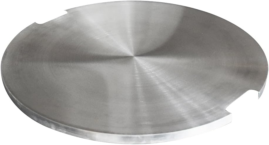 Elementi Stainless Steel Outdoor Metropolis Pit Table Round 21 x 21 x 1 inches Grill Fire Ring Lid Firepit Accessory Cover