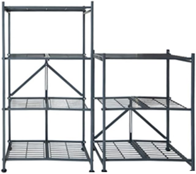Folding Shelf in Kitchen, Floor Multi Tier Microwave Oven, Storage Rack, Installation Free Shelf, Pot Appliance Shelf