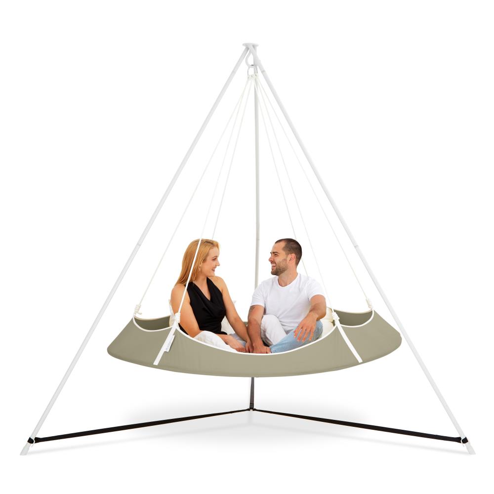 Hangout Pod Flax Fabric Hammock chair with Stand