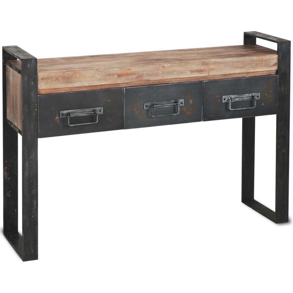 Mercana Farmhouse Wood Wood Pine 48-in W x 33-in H Console table with Drawers