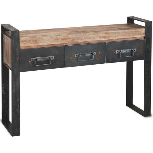 Mercana Farmhouse Wood Wood Pine 48-in W x 33-in H Console table with Drawers