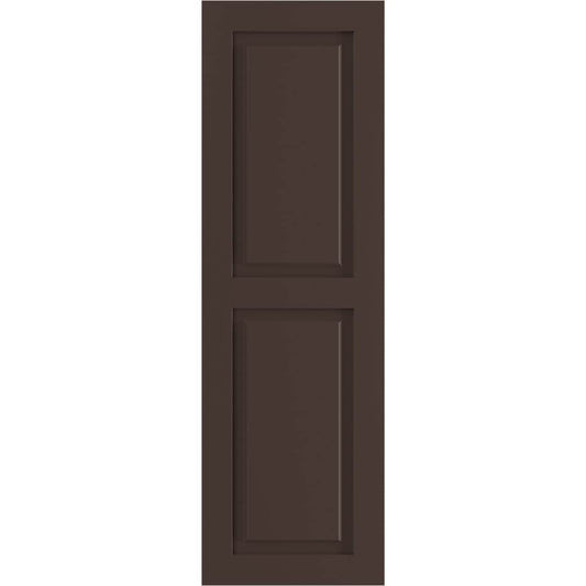 Ekena Millwork 15-in W x 60-in H Raisin Brown Raised panel Exterior Shutters ( 2 -Pack )