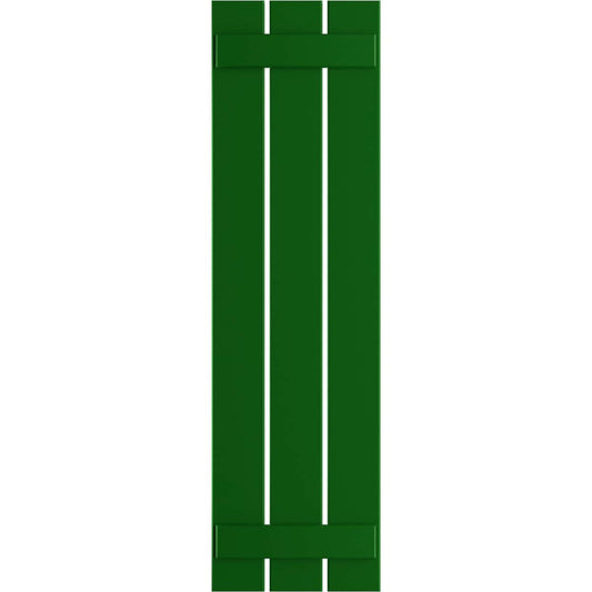 Ekena Millwork 17.125-in W x 47-in H Viridian Green Board and batten Spaced Exterior Shutters ( 2 -Pack )