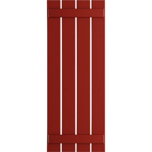 Ekena Millwork 23-in W x 31-in H Fire Red Board and batten Spaced Exterior Shutters ( 2 -Pack )