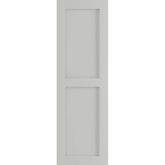 Ekena Millwork 18-in W x 36-in H Hailstorm Gray Flat panel Exterior Shutters ( 2 -Pack )