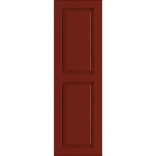 Ekena Millwork 15-in W x 63-in H Pepper Red Paintable/Stainable Raised panel Exterior Shutters ( 2 -Pack )
