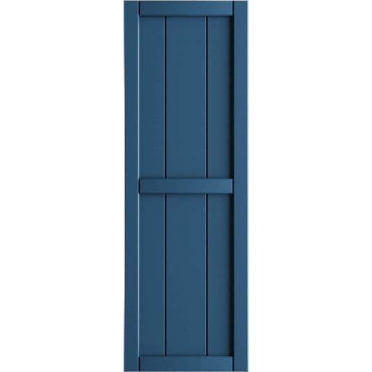 Ekena Millwork 21.5-in W x 68-in H Sojourn Blue Board and batten Framed Exterior Shutters ( 2 -Pack )