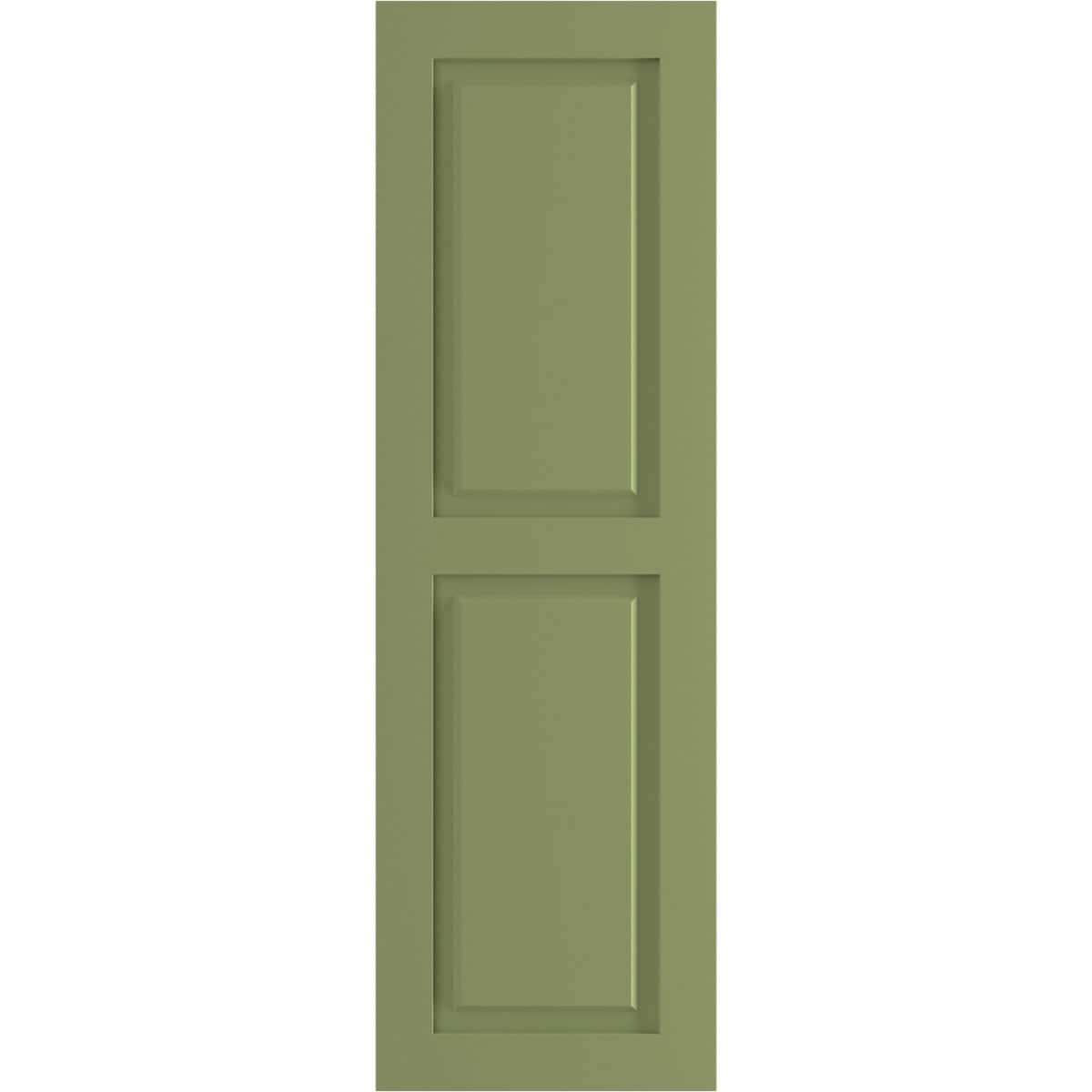 Ekena Millwork 15-in W x 59-in H Moss Green Raised panel Exterior Shutters ( 2 -Pack )